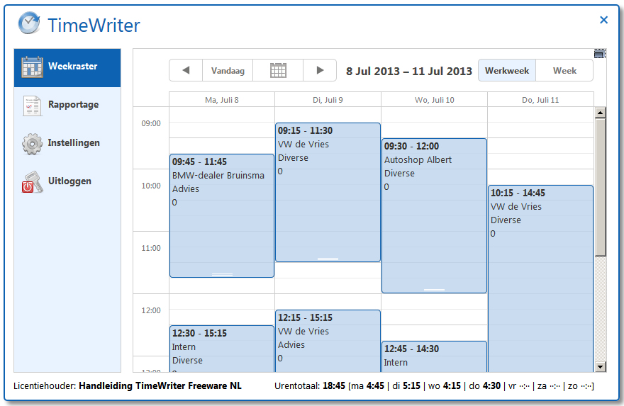 Webclient_weekraster