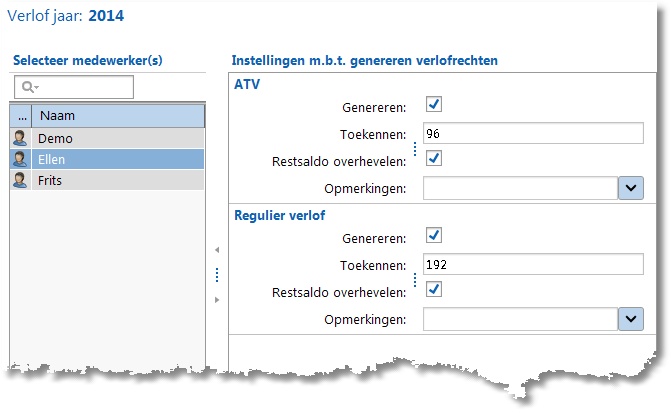 VerlofGenereren